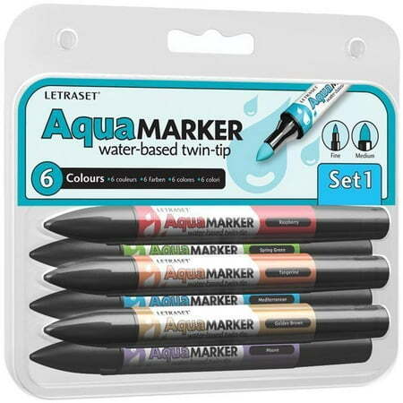 Letraset aquamarker set - letraset,