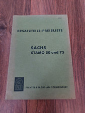 Original Ersatzteilliste Preisliste Sachs Stamo 50 und 75 Stationärmotor
