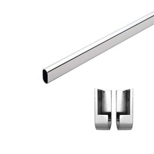 Kleiderstange Chrom mit Halterung 50-120 cm Garderobenstange Schrankstange