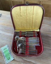 Silberbesteck Alpacca – Kleeblatt Rose – 1959 – 100er Silberauflage – 30-teilig