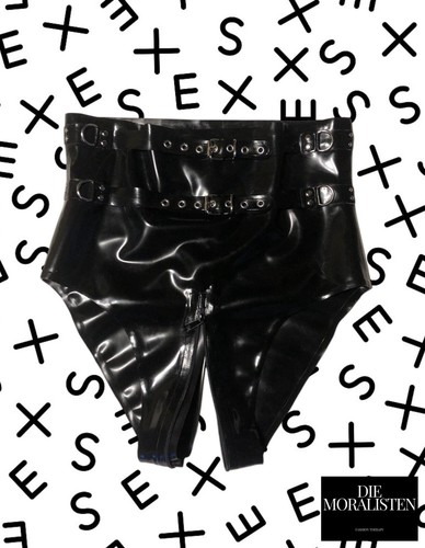 Latex gummi taillenhoch - , slip