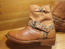 Ash ASH Stiefel Damen Boots Gr. EU 36 Komplett Leder braun/Cognac Gepflegt 