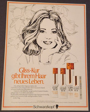 B37. Schwarzkopf Gliss Kur Shampoo usw Werbeanzeige Werbung Reklame 1979