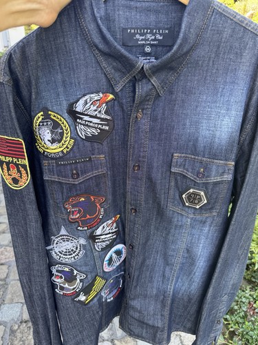 Denim jeanshemd philipp plein - denim,