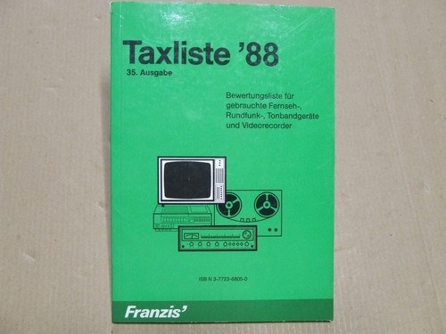 Taxliste von gebrauchten