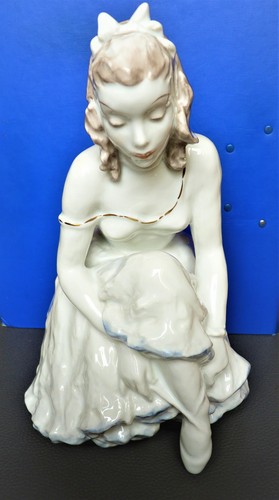 Porzellan figur schuhbinderin - figur,