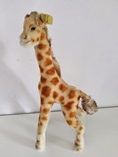 alte STEIFF Giraffe Bendy • mit Knopf und Fahne 0755/20•  28 cm  