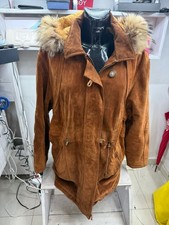 Jacke Mantel D. G. Furs Frau Braunem Leder Kamel Größe L Cod. AM502