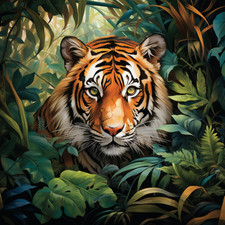 Wandbild Tiger Raubkatze