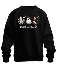 Chick or Treat Halloween Huhn Küken Kostüm Vampir Geist Mumie Unisex Sweatshirt 