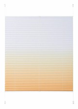 Klemmfix Plissee orange-weiß Sakata Klemmrollo Lichtschutzrollo 40 -120 cm breit