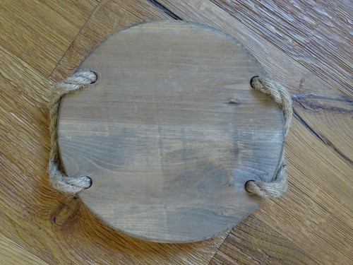 Servierbrett tablett rund holz - servierbrett,