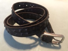 sam brown Leder Gürtel 85 Krokodiloptik Nieten 2cm