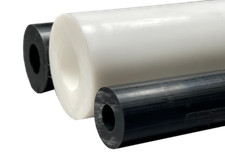 Kunststoff POM Hohlstab Rundrohr AD 20-50mm L=500-1500 mm schwarz, natur/weiß