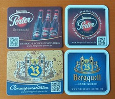 2 Bierdeckel Bergquell Brauerei Löbau/Lausitzer Porter