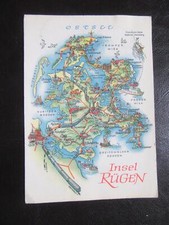 AK Insel Rügen Landkarte Orientierungskarte um 1967 ungelaufen 