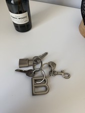 Balenciaga B Logo Keychain
