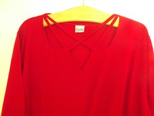 Big chic by Jagro, knallrotes T-shirt, Gr. 50, top