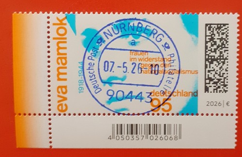 Briefmarke brd eva mamlok - briefmarke,