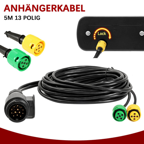 Kabelsatz stecker polig - 5m, 13-polig