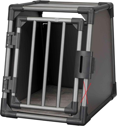 Trixie aluminium transportbox - aluminium,