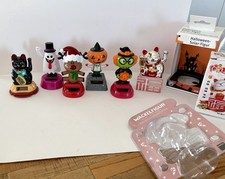 Wackelfiguren Halloween Weihnachten Kürbis Geist black Cat Hexe Glückskatze NEU!