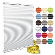 Plissee nach Maß Rollo zum KLEBEN Faltrollo in der Glasleiste 