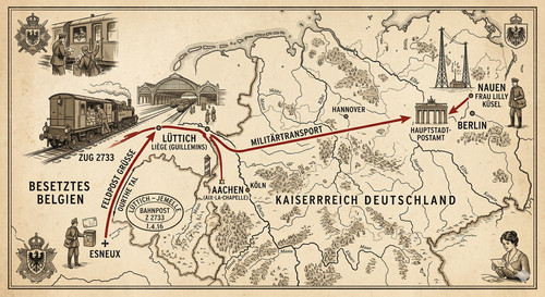 Wwi feldpost 1916 esneux - feldpost,