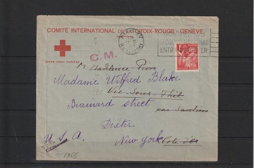 Frankreich rotes kreuz brief - rotes,