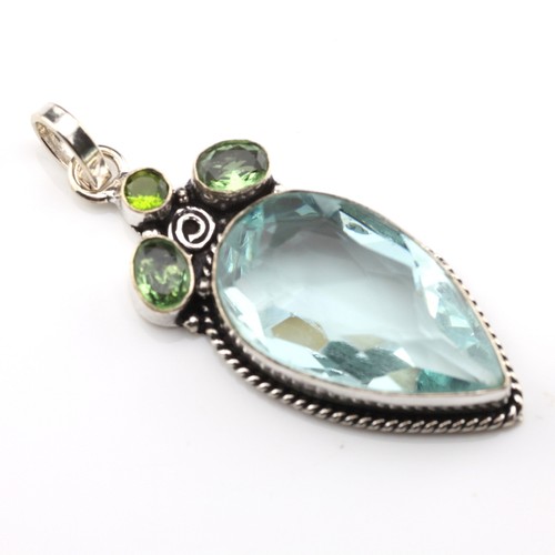 Gj69 aquamarin quarz - aquamarin-quarz, peridot
