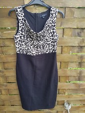 NEU - Comma - schwarz gemustertes Sommer Cocktail Kleid Leo Druck Gr. 36