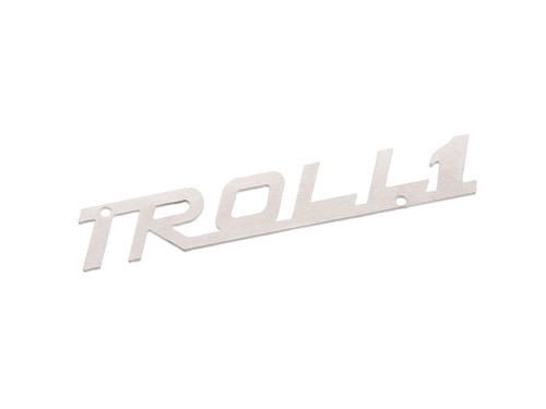 Schriftzug troll1 plakette - "troll1", (plakette