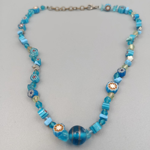 Elegante blaue millefiori - blaue,