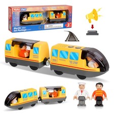 Eisenbahn Elektrische Lok, Holzeisenbahn Zug, Batteriebetriebenes Zugset, Lei...