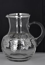 Gebrüder Deyhle, Weinkanne/Saftkanne/Karaffe Kristall 1000/ Silber-Overlay 1,0 L