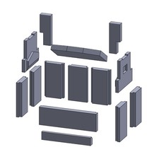 Feuerraumauskleidung Passend für Wamsler** Kamin & Ofen 14-teilig