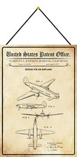 Blechschild 20x30 US Patent