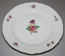 Speiseteller Bavaria mit Blumenmuster und Goldrand