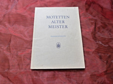 Motettten alter meister für - motettten,