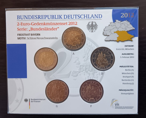 Euro sammlermünzenset 2012 - "2-euro-sammlermünzenset,