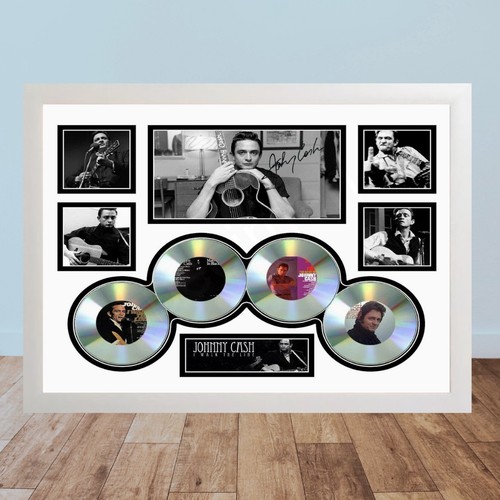 Johnny cash framed print - johnny, a4