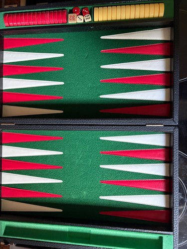 Backgammon spiel lederkoffer - backgammon,