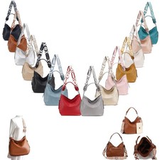 DAMEN XL SHOPPER TASCHE HOBO Body Bag Umhängetasche Leder Optik Schultertasche 