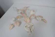 Wandleuchte  - Wandlampe art Florentiner  - 2 Flammig - Weiß - Rosa