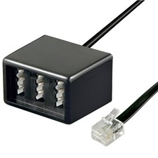 RJ-11 Telefon Fax Modem Adapter Kabel Splitter 3xRJ11 Verteiler Telefonadapter