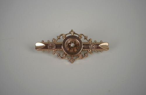 Antike brosche mit flussperle - antike,