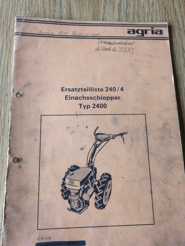 Agria ersatzteilliste 240 - agria,