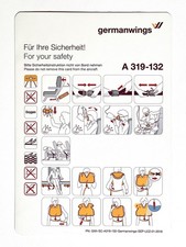 Safety Card Germanwings Airbus