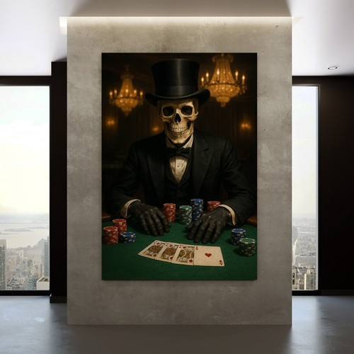 Skelett pokertisch im - skelett, am