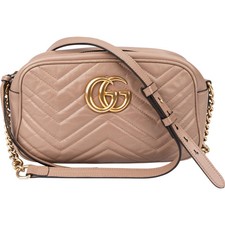 Gucci Quilted Leather Marmont GG Crossbody Bag Tasche